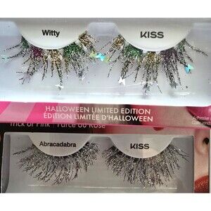 KISS Glitter False Eyelashes Halloween Limited Edition Witch & Clown LOT OF 6